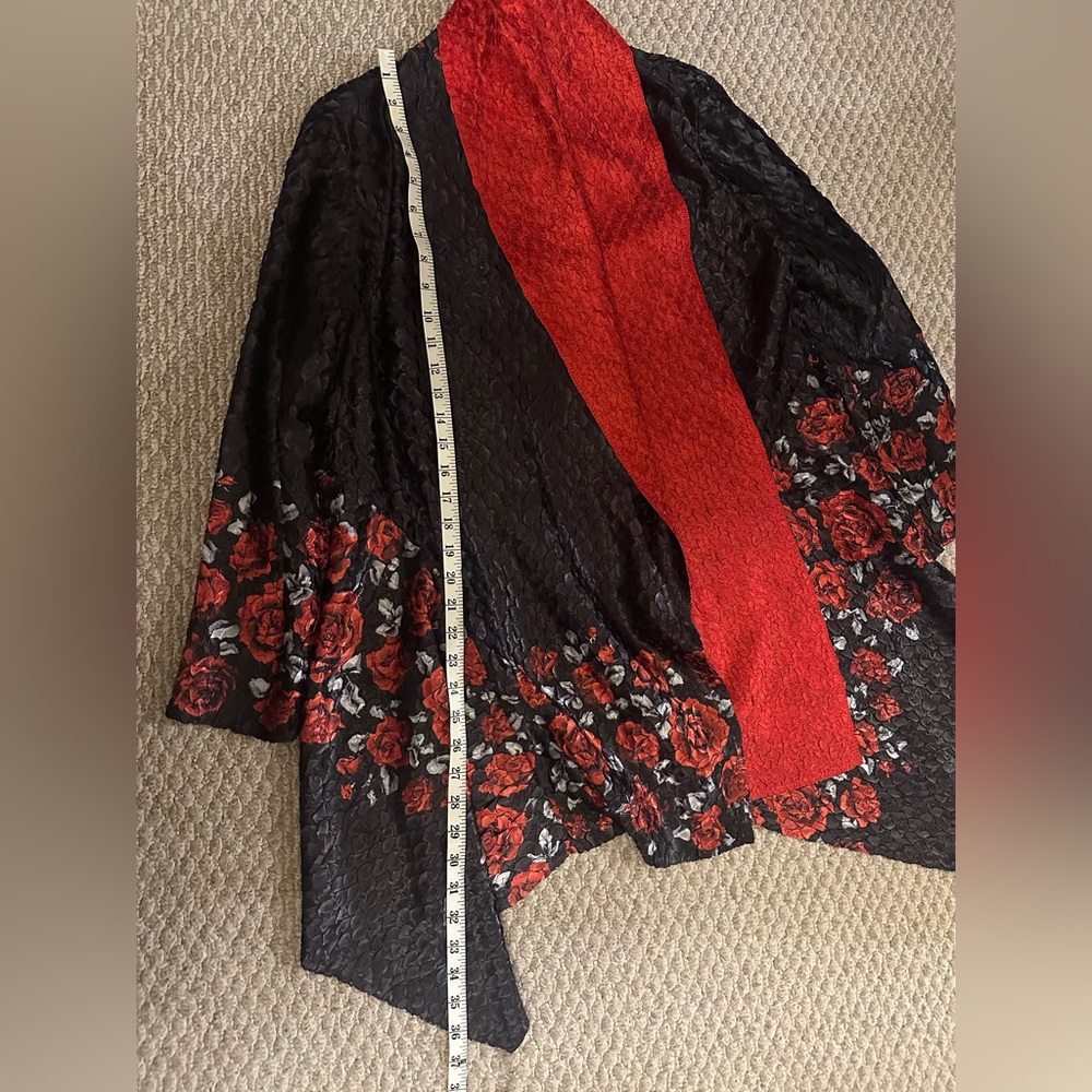 Joseph Ribkoff Textured Red Jacket - Picture 6 of 7